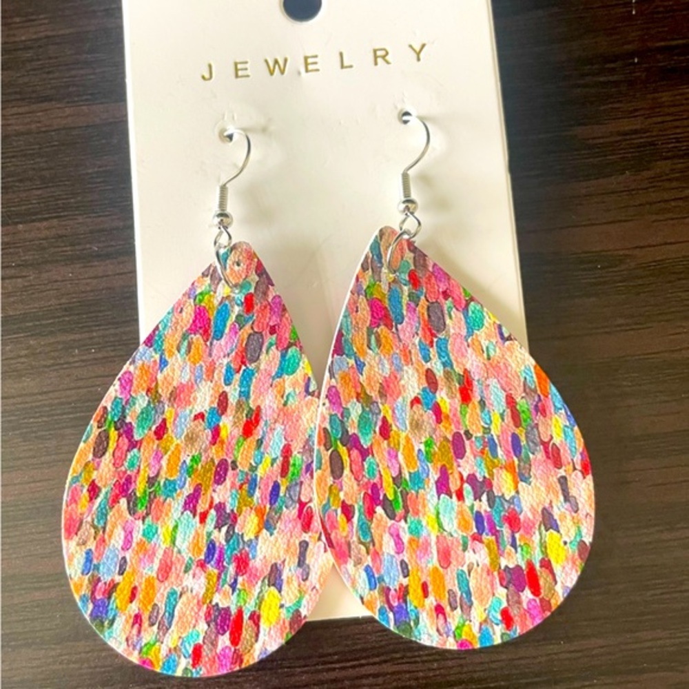 🆕 Colorful Teardrop Earrings
